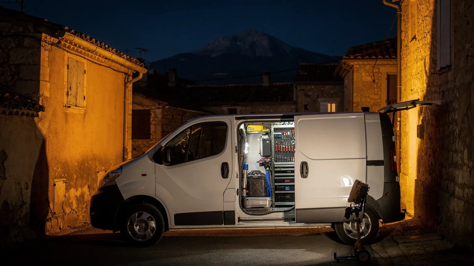 Fourgon d'intervention du serrurier à Toulouges